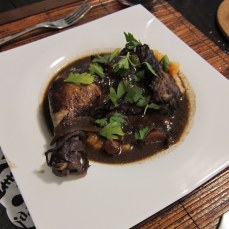 Plated coq au vin